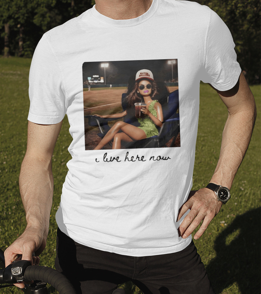 Barbie Doll Baseball Mom Kansas Ballers I Live Here Now T-Shirt