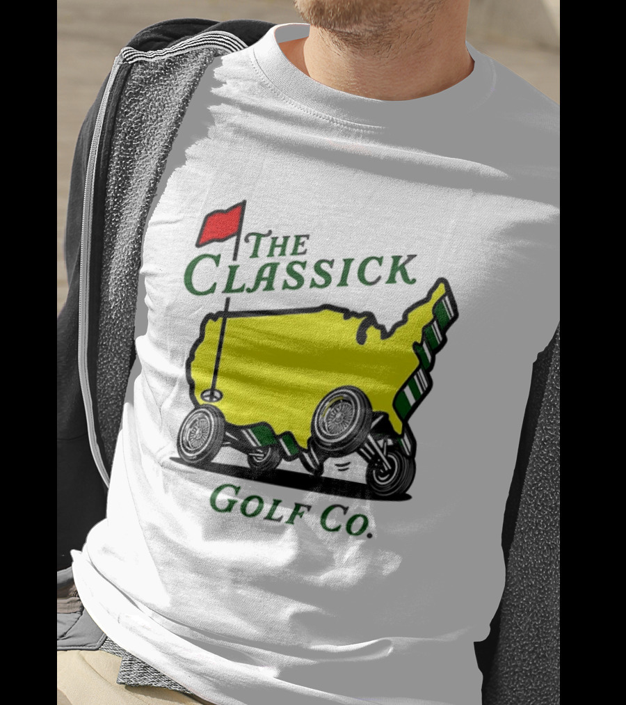 The Classick Golf Co Masters USA Map Golf Cart T-Shirt