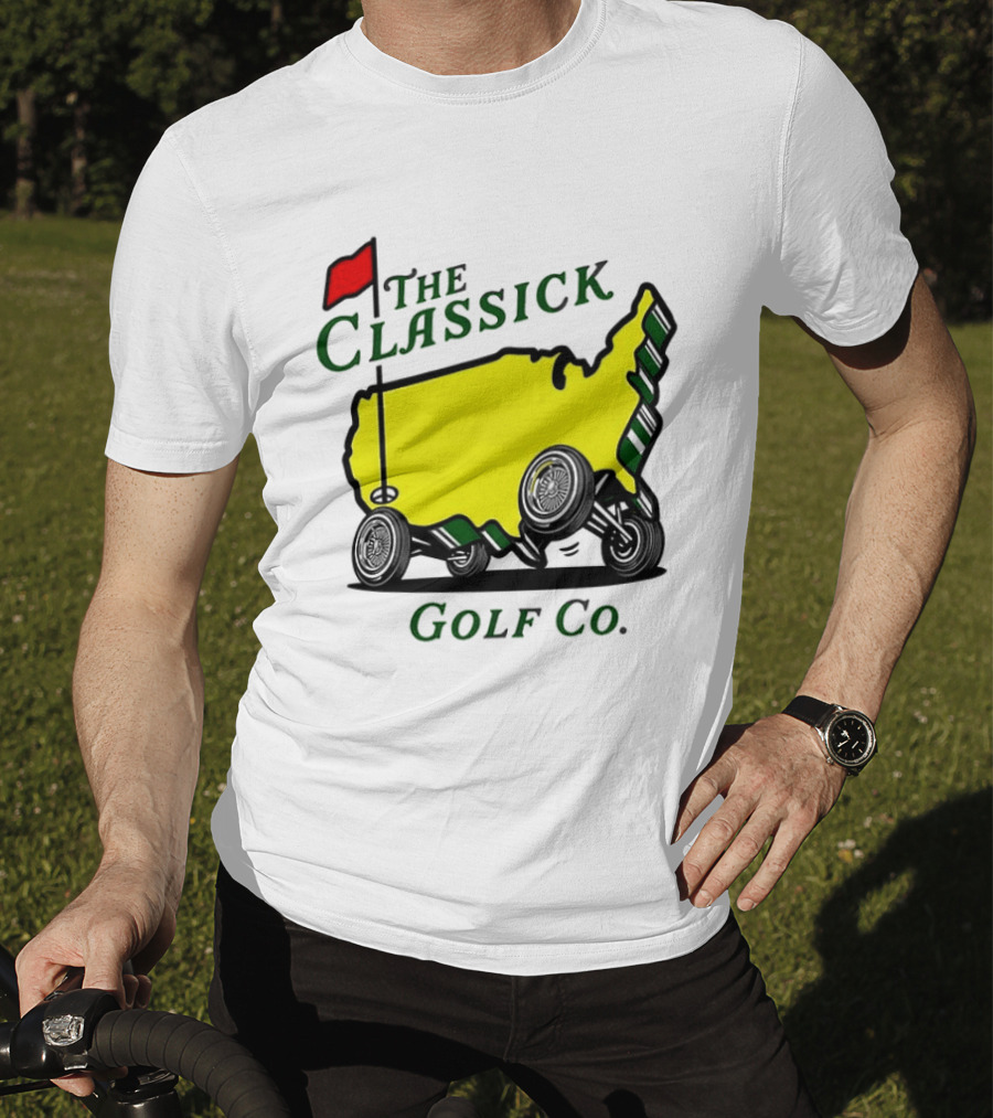 The Classick Golf Co Masters USA Map Golf Cart T-Shirt