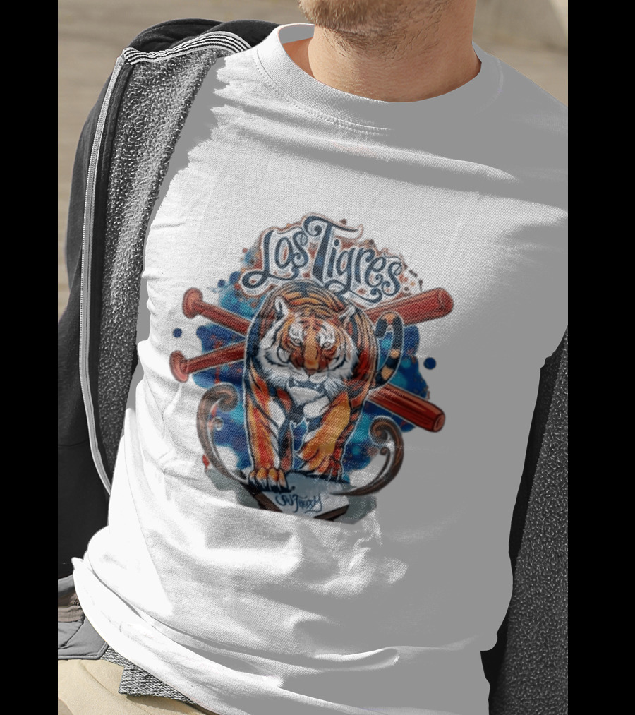 Los Tigres Detroit Baseball Tiger Art 2026 T-Shirt