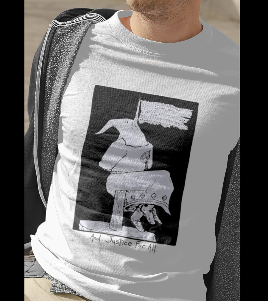 Anti Ku Klux Klan And Justice For All Hanging Effigy With Flag T-Shirt