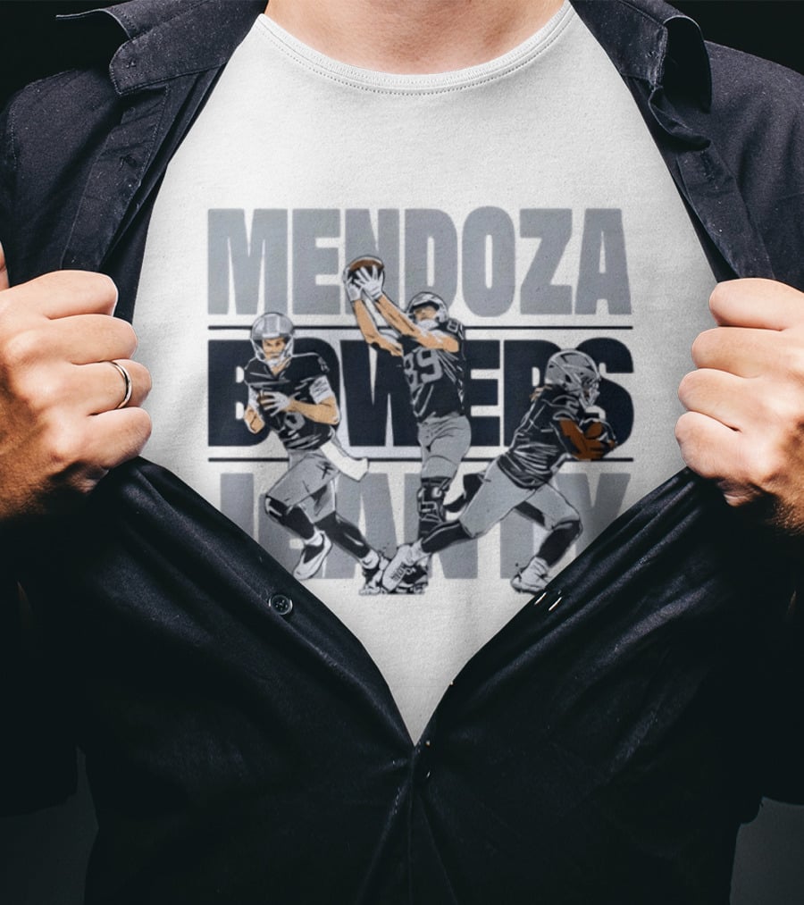 Mendoza Bowers Jerry Las Vegas Raiders Football T-Shirt