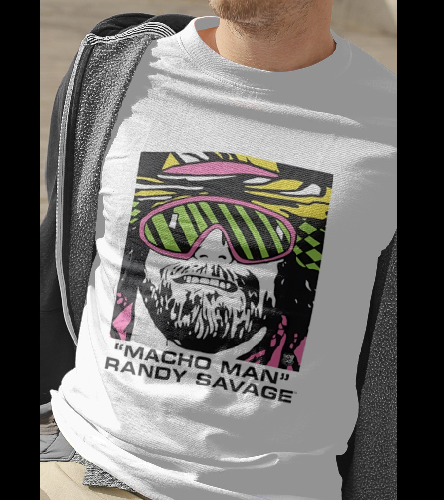 Macho Man Randy Savage Retro Style Neon T-Shirt