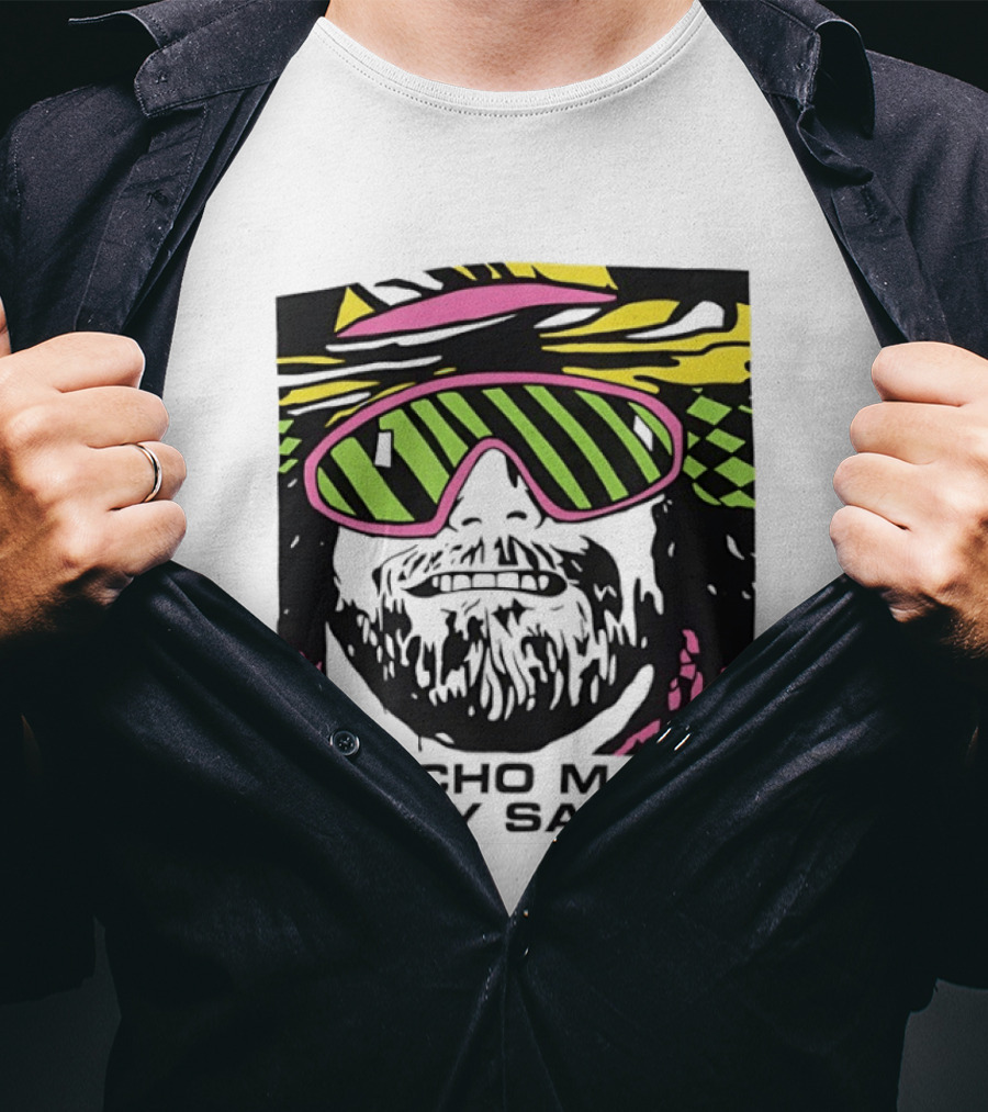 Macho Man Randy Savage Retro Style Neon T-Shirt