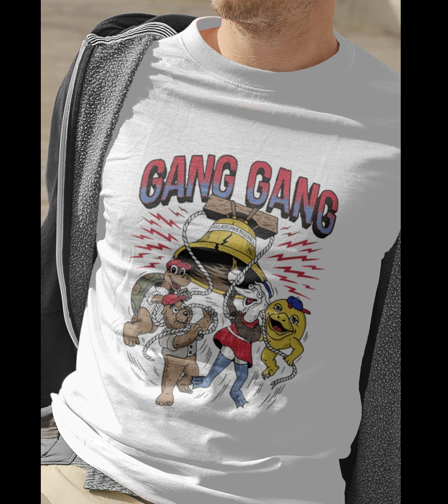 Philadelphia Phillies Liberty Bell Characters Gang Gang T-Shirt