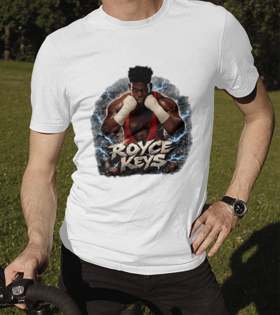 Royce Keys AEW Boxing Pose Lightning T-Shirt