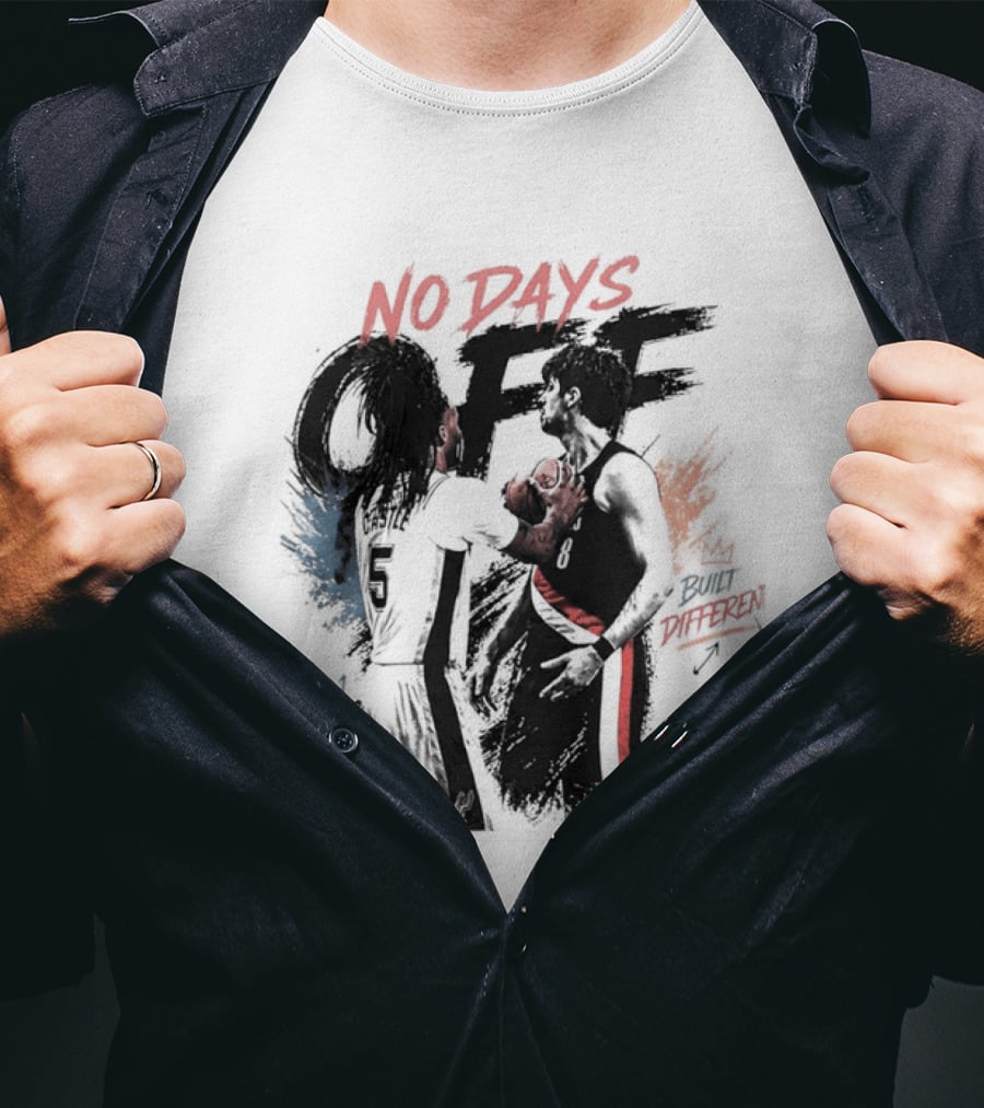 Stephon Castle No Days Off Built Different San Antonio Spurs Basketball 4 1 Number 26 T-Shirt