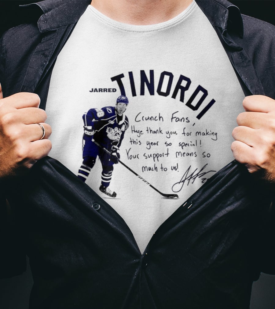 Syracuse Crunch Jarred Tinordi Fans Huge Thank You For Making This Year Special Your Support Means So Much T-Shirt