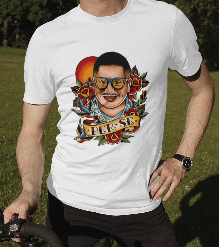 Per Se Old School Tattoo Roses Swallow T-Shirt
