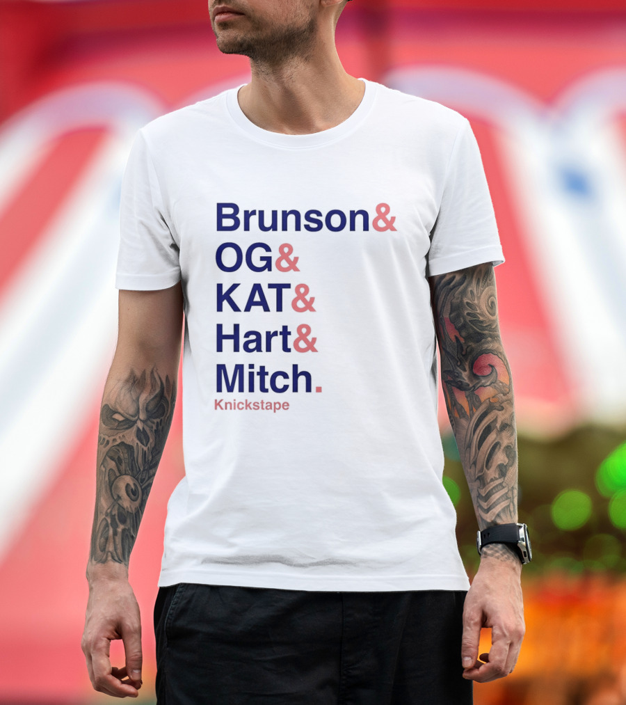 Brunson OG KAT Hart Mitch New York Knicks Knickstape T-Shirt