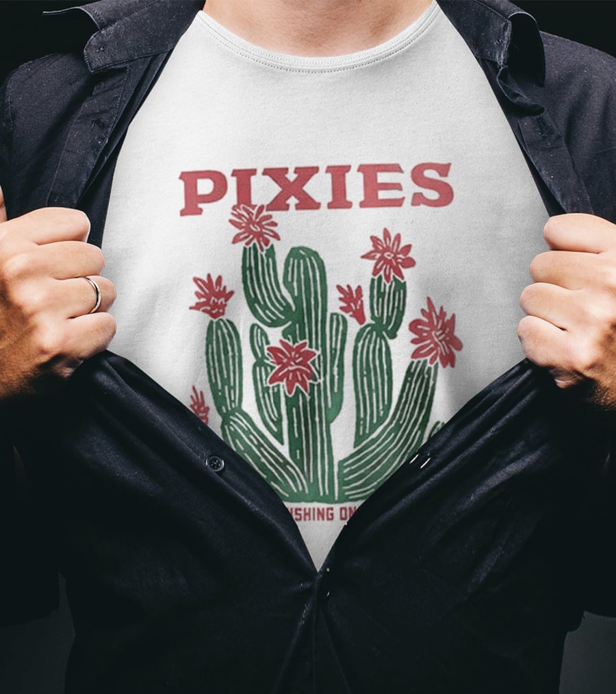Pixies P40 Asia Tour 2026 Cactus Sitting Here Wishing On A Cement Floor T-Shirt