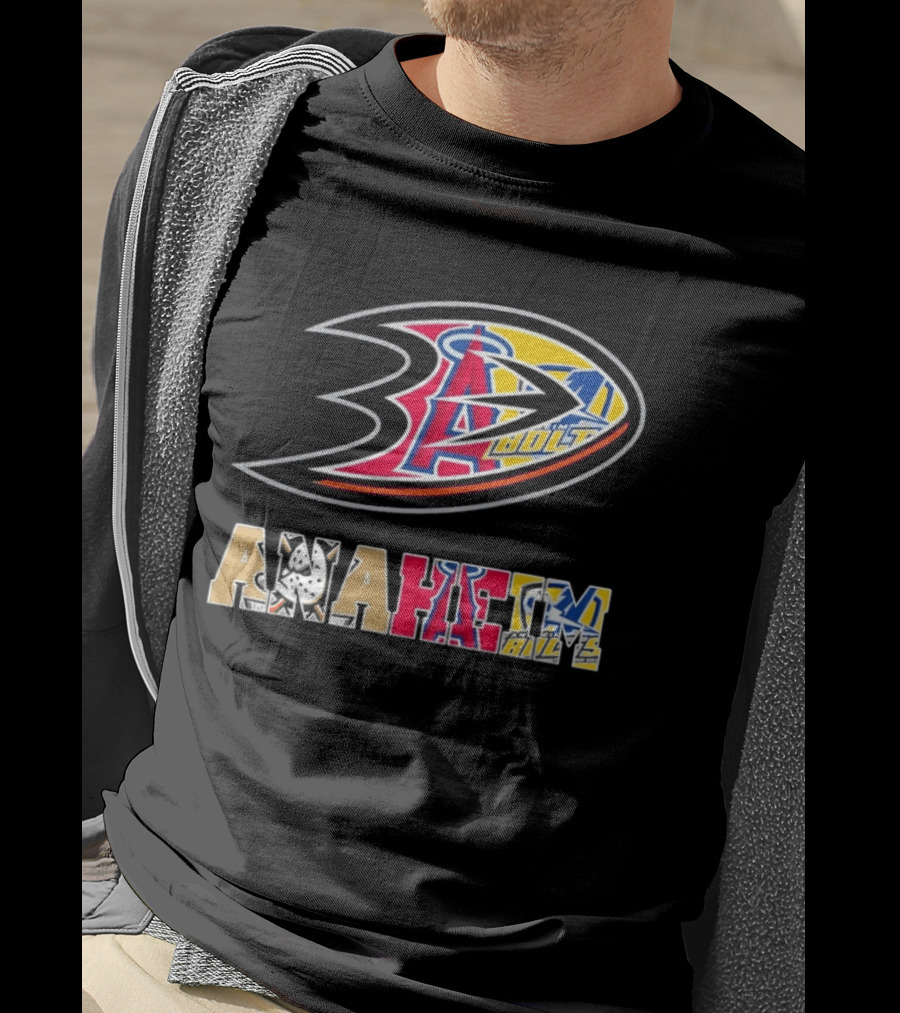 Anaheim Ducks Angels Rams Sports Teams Fan Merchandise T-Shirt