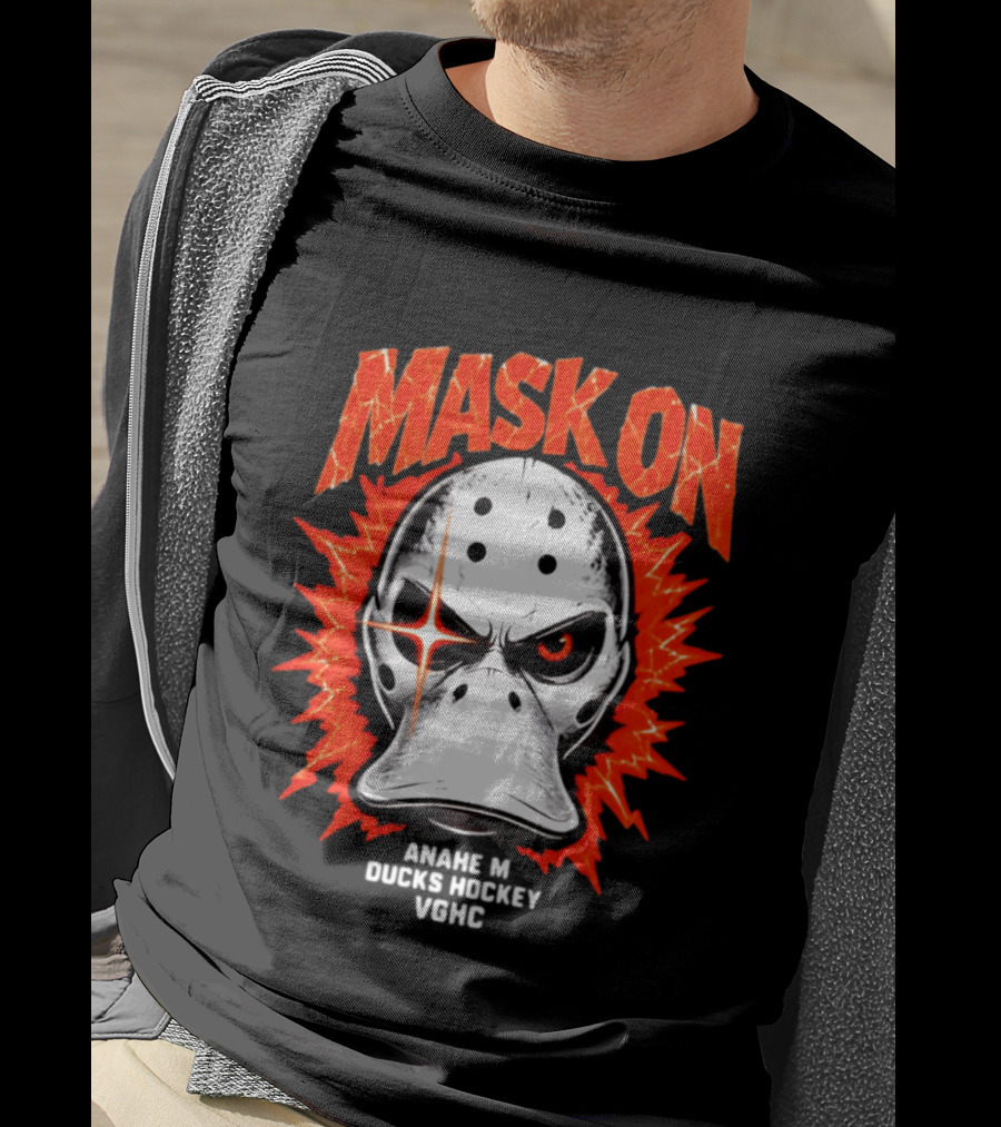 MASK ON Anaheim Ducks Hockey Vonic T-Shirt