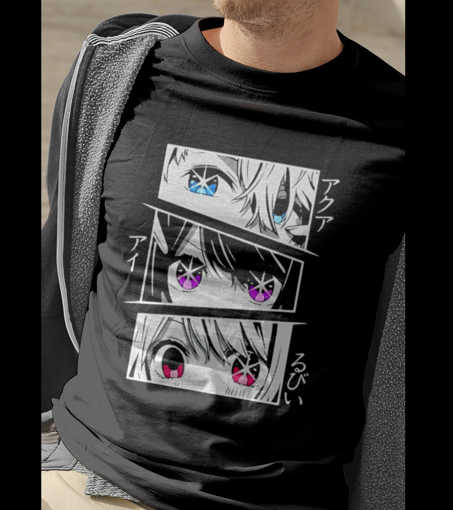 Aqua Ai And Ruby Eyes Oshi No Ko Anime Characters T-Shirt