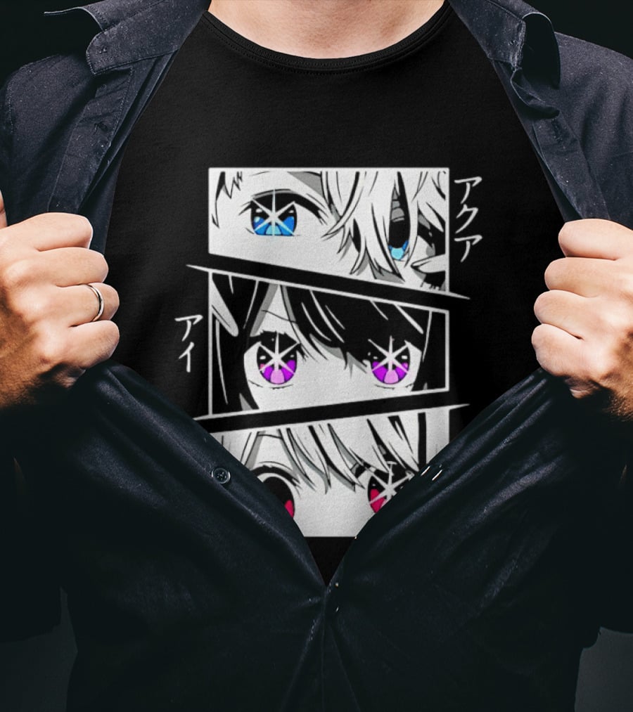 Aqua Ai And Ruby Eyes Oshi No Ko Anime Characters T-Shirt