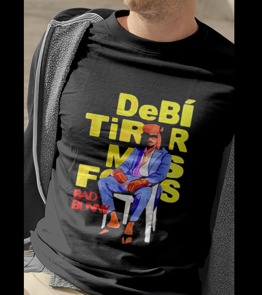 Bad Bunny DeBí Tirar Más Fotos Cartoon Style 2026 World Tour T-Shirt