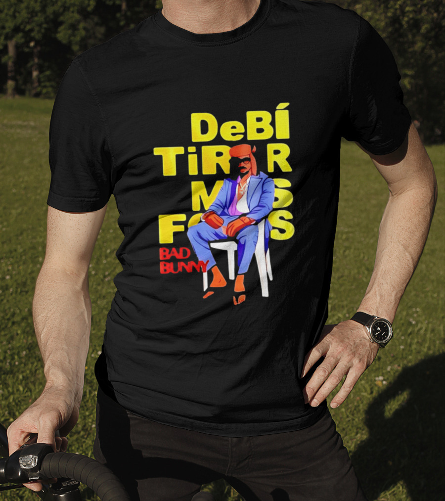Bad Bunny DeBí Tirar Más Fotos Cartoon Style 2026 World Tour T-Shirt