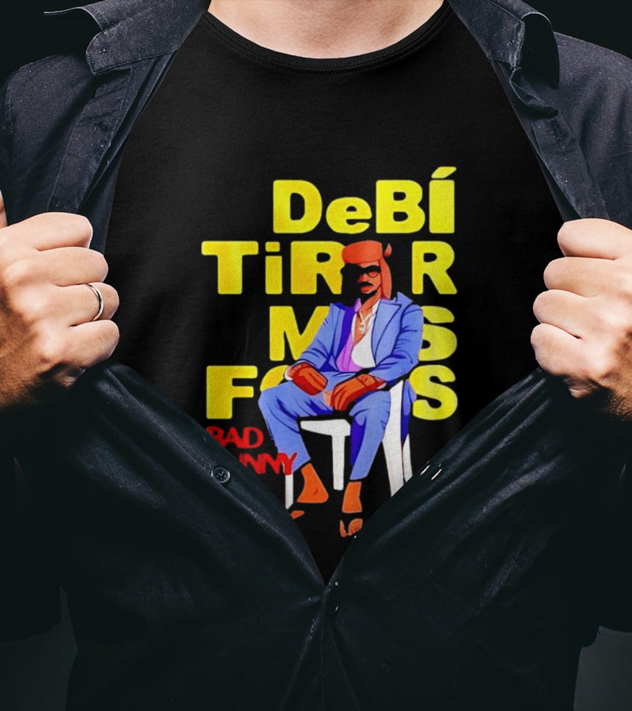 Bad Bunny DeBí Tirar Más Fotos Cartoon Style 2026 World Tour T-Shirt