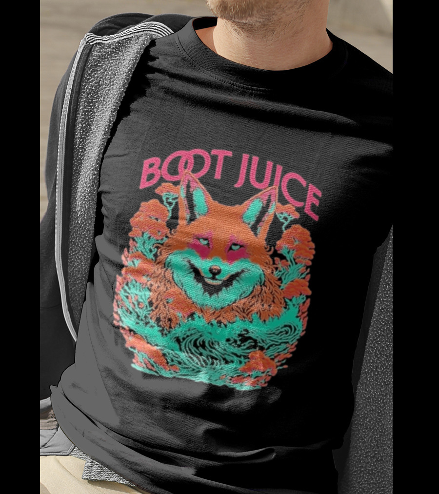 Boot Juice Psychedelic Neon Fox T-Shirt