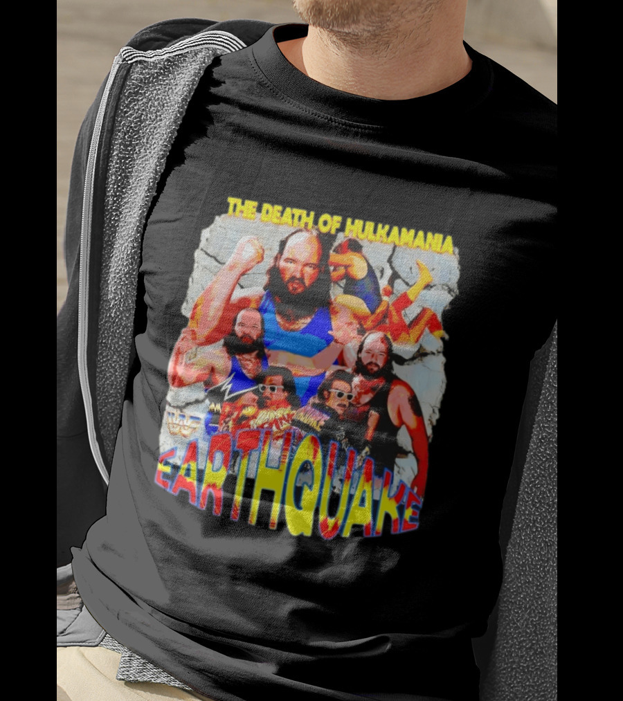 The Death Of Hulkamania WWF Earthquake Wrestling T-Shirt