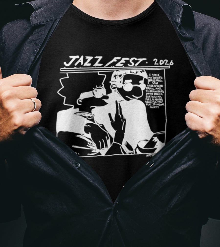 Jazz Fest 2026 I Stole My Sister's Brassimos Saw Widespread Panic T-Shirt
