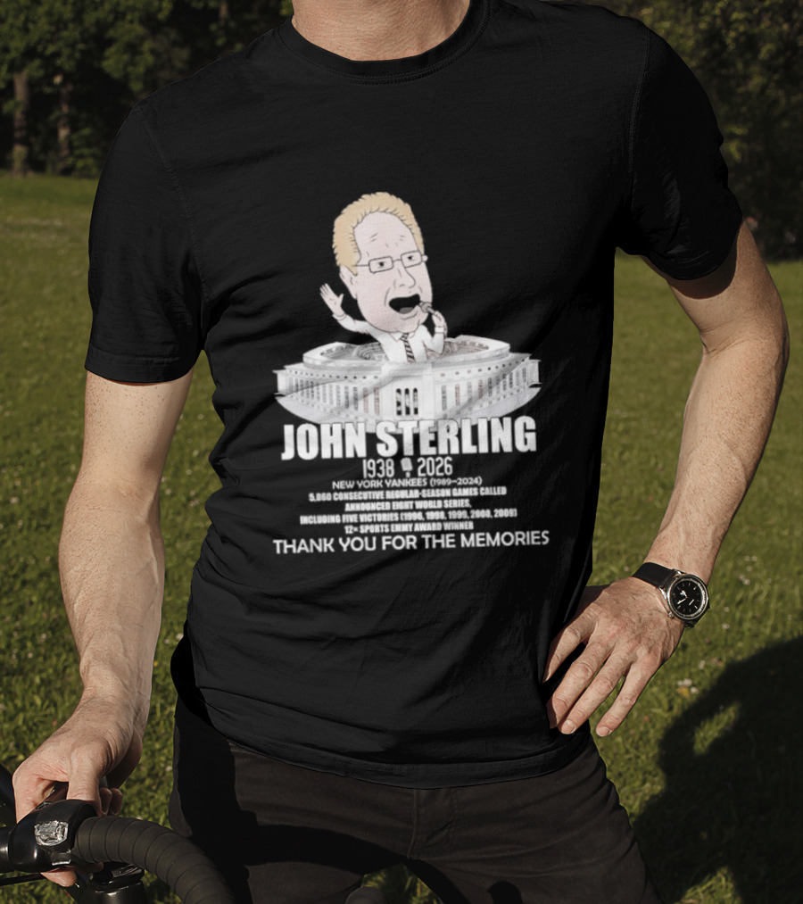 John Sterling New York Yankees 1938 2026 Thank You For The Memories Stadium T-Shirt
