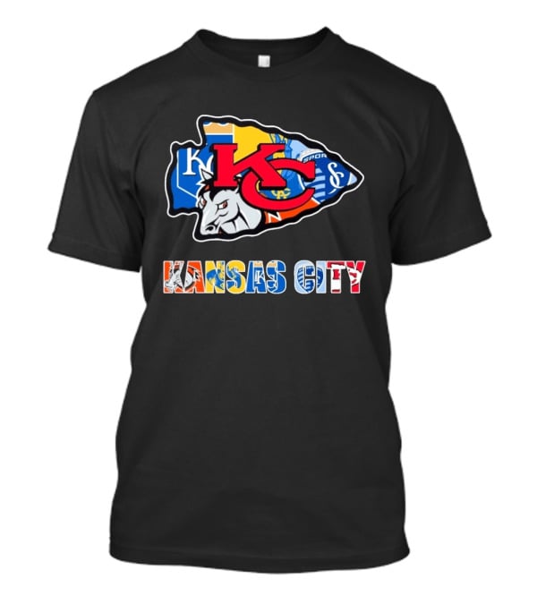 Kansas City Chiefs Royals Sporting KC Crest T-Shirt