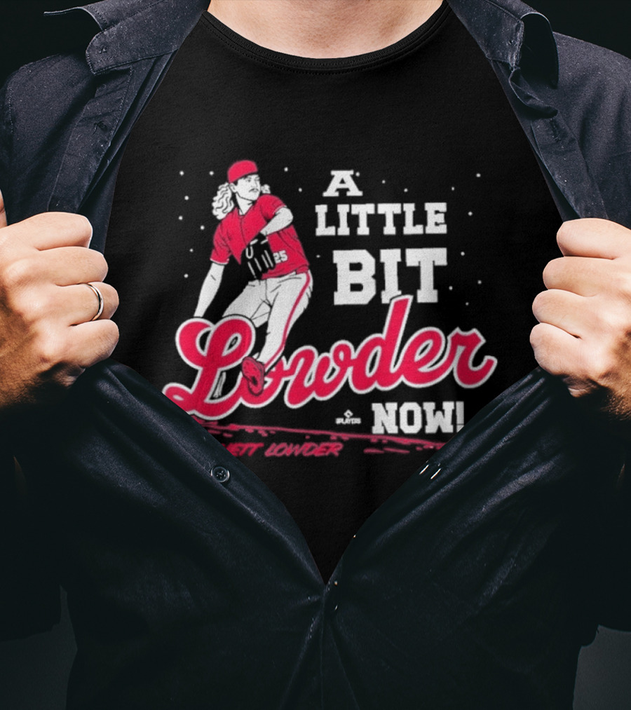 Rhett Lowder A Little Bit Lowder Now Baseball Pitcher T-Shirt