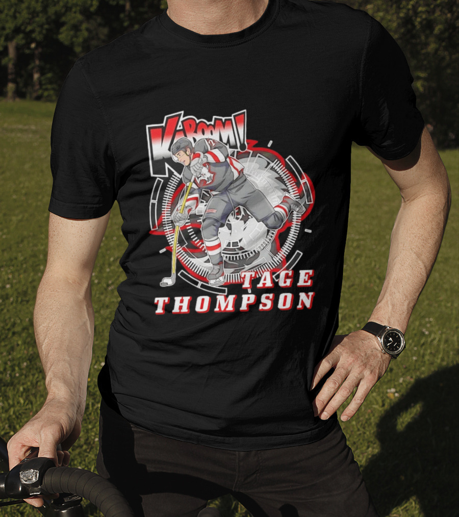 Tage Thompson Kaboom Hockey Comic T-Shirt