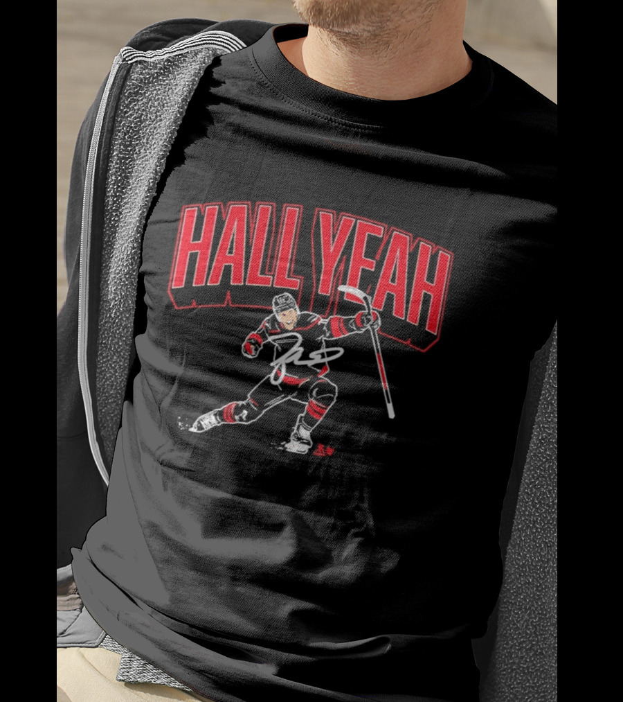 Hockey Player Hall Yeah Red And White Sports T-Shirt