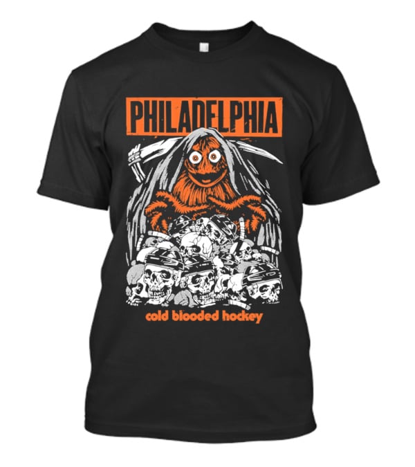 Philadelphia Gritty Reaper Cold Blooded Hockey Skulls T-Shirt