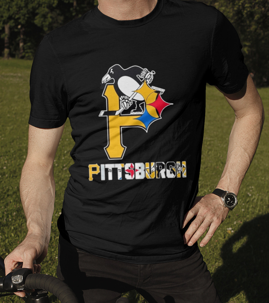Pittsburgh Pirates Penguins Steelers Sports Teams Collaboration T-Shirt