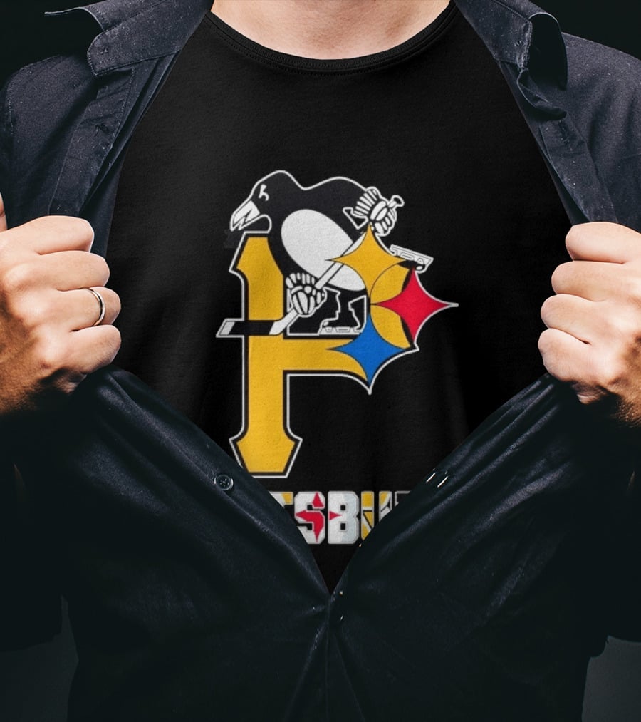 Pittsburgh Pirates Penguins Steelers Sports Teams Collaboration T-Shirt