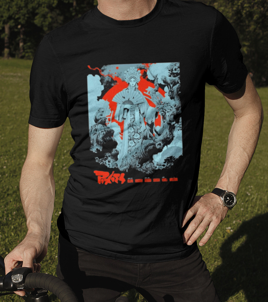 Pixies P40 Asia Tour 2026 Ken Taylor Geisha And Mythical Creatures T-Shirt
