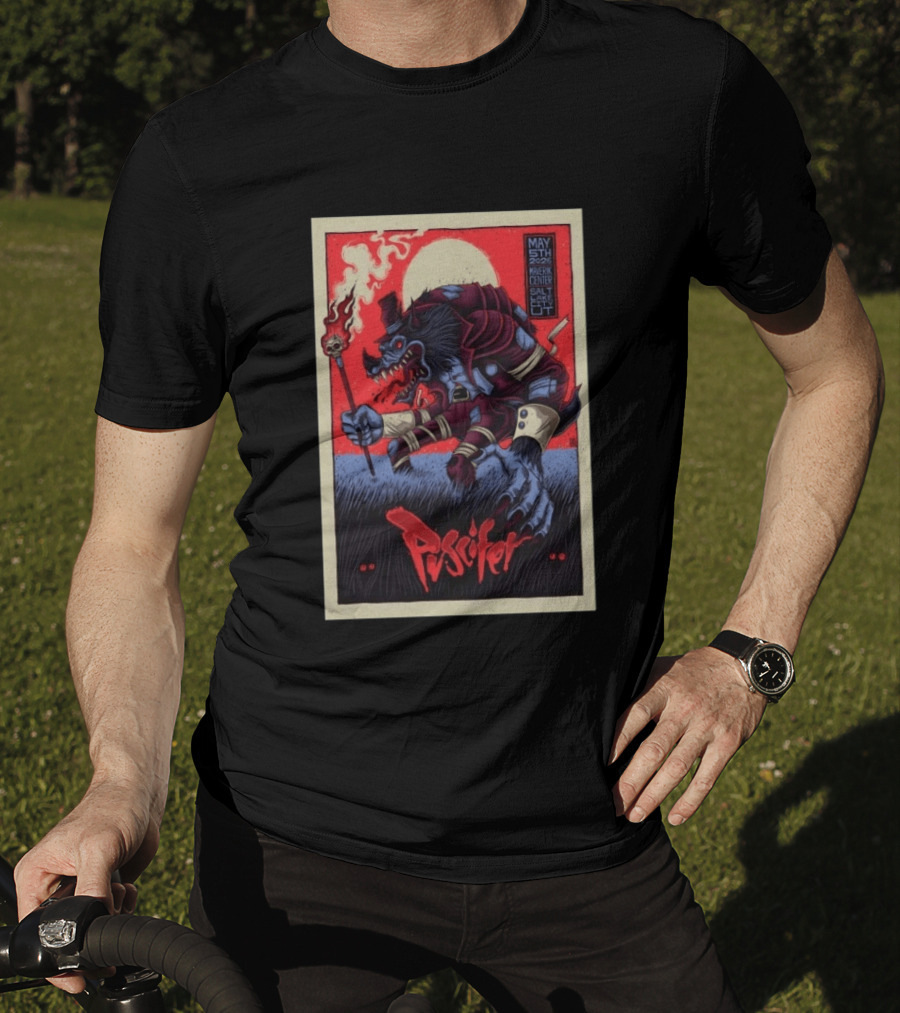 Puscifer May 5th 2026 Maverik Center Werewolf Art Salt Lake City UT T-Shirt