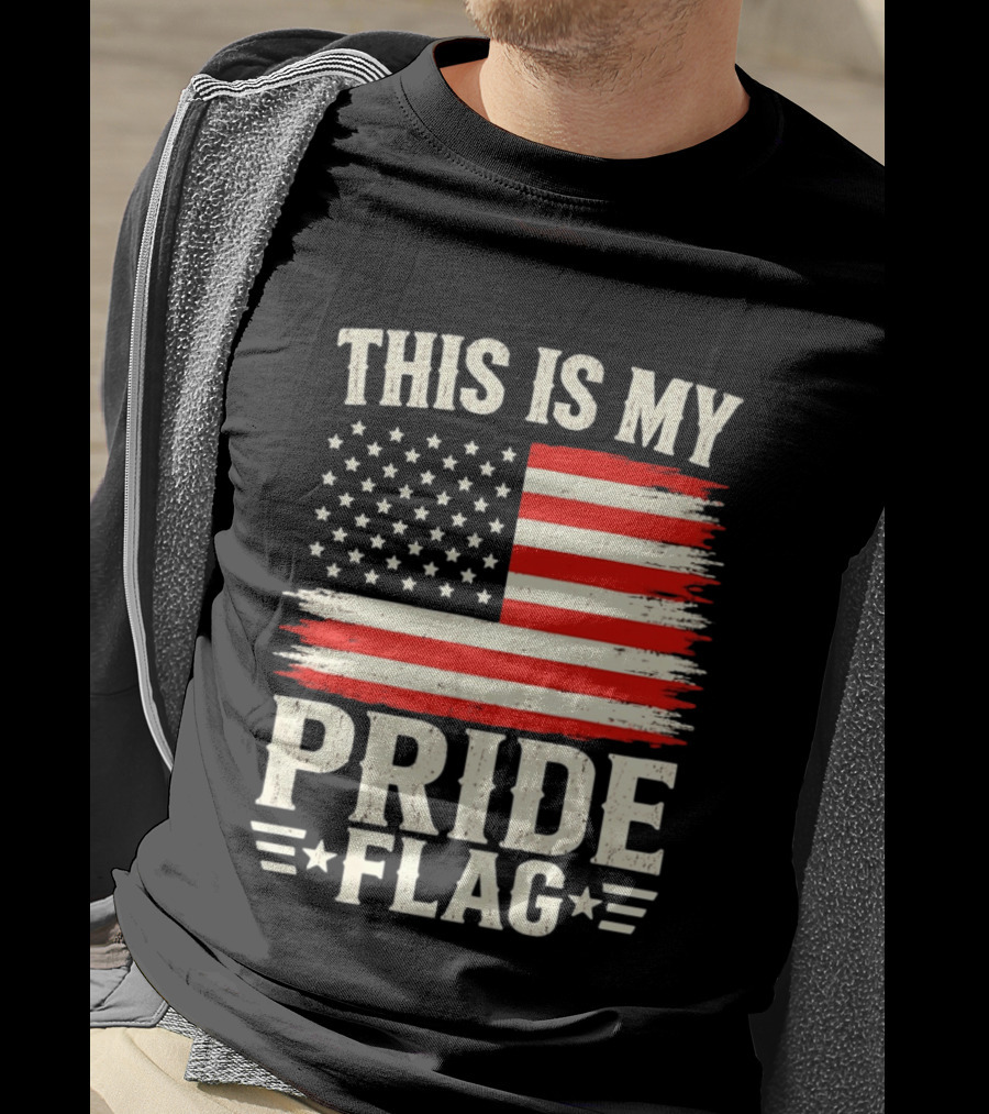 This Is My Pride Flag American Flag Stars And Stripes T-Shirt