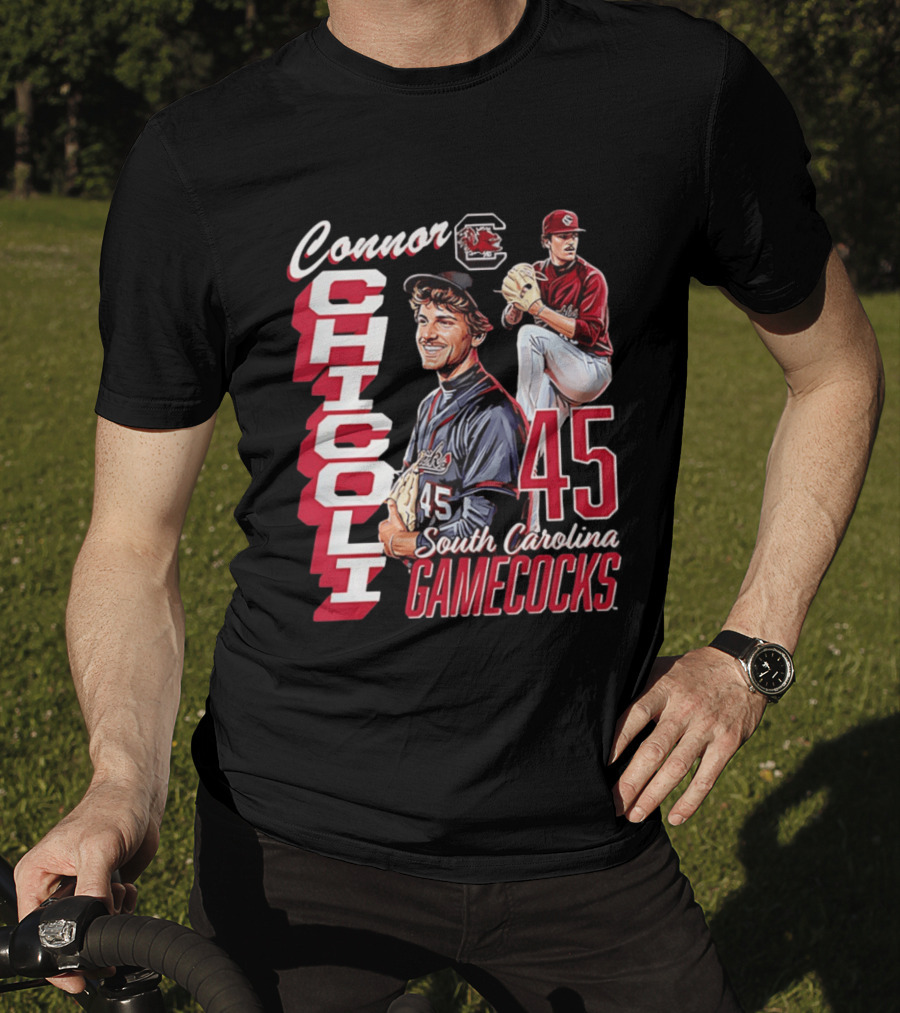 Connor Chicoli 45 South Carolina Gamecocks T-Shirt