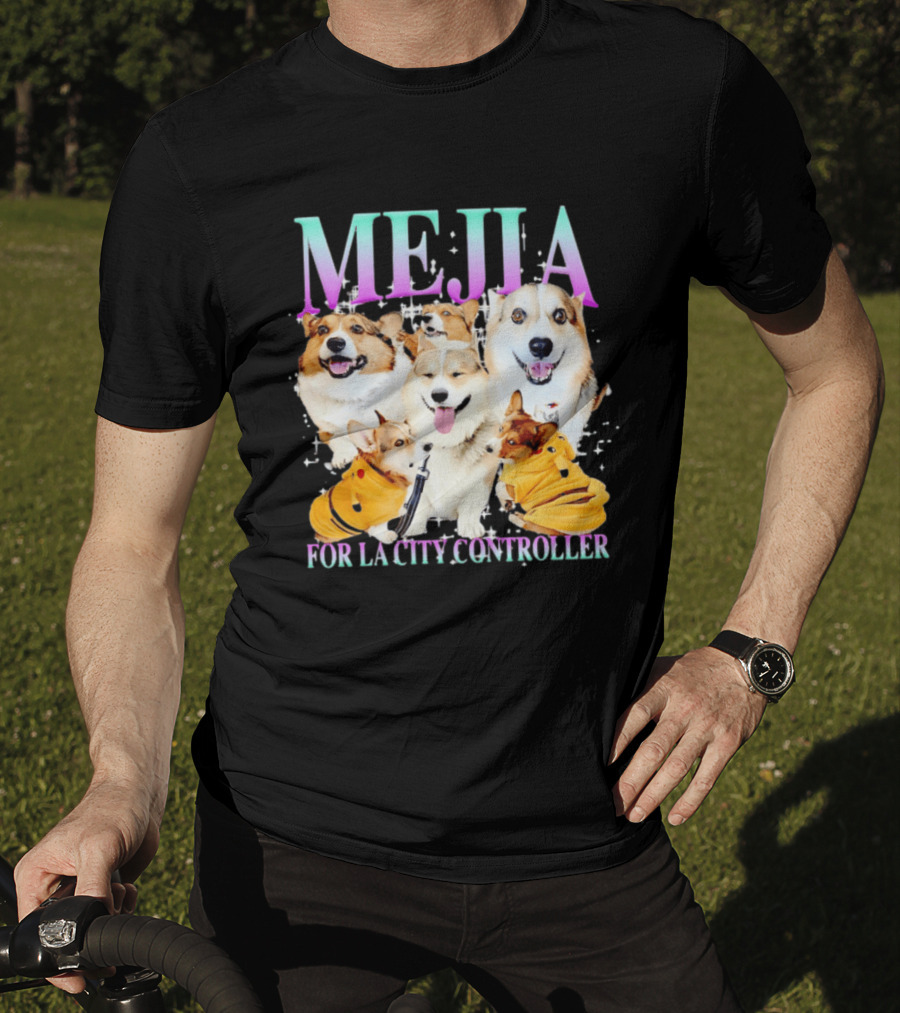 MEJIA Corgi For LA City Controller T-Shirt