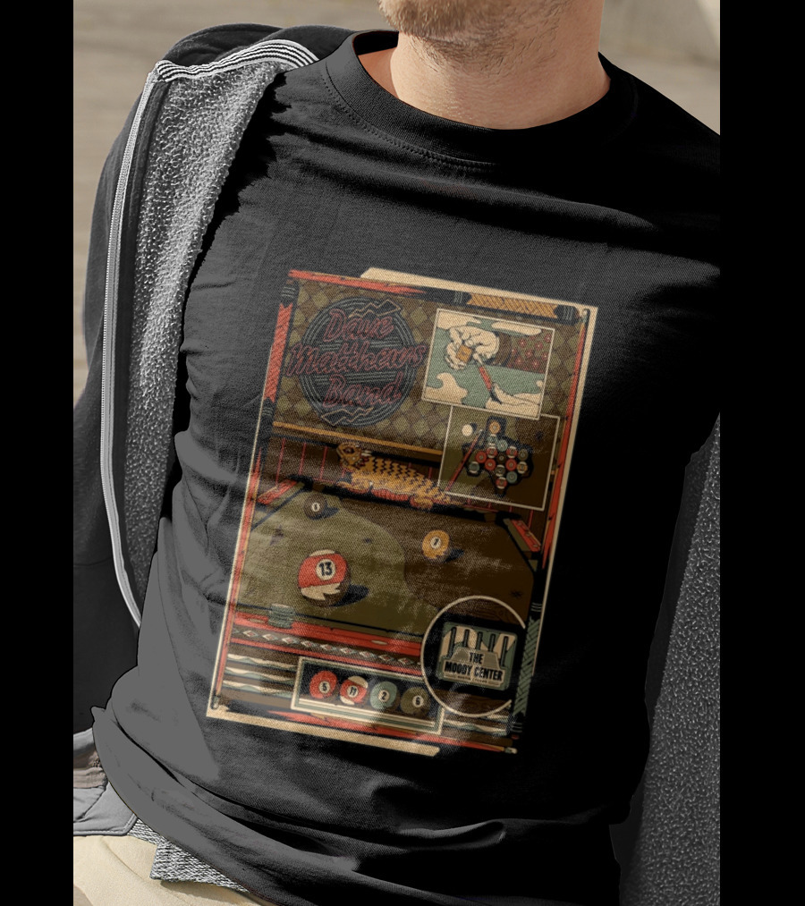 Dave Matthews Band May 11 2026 Pool Table Art The Moody Center Austin TX T-Shirt