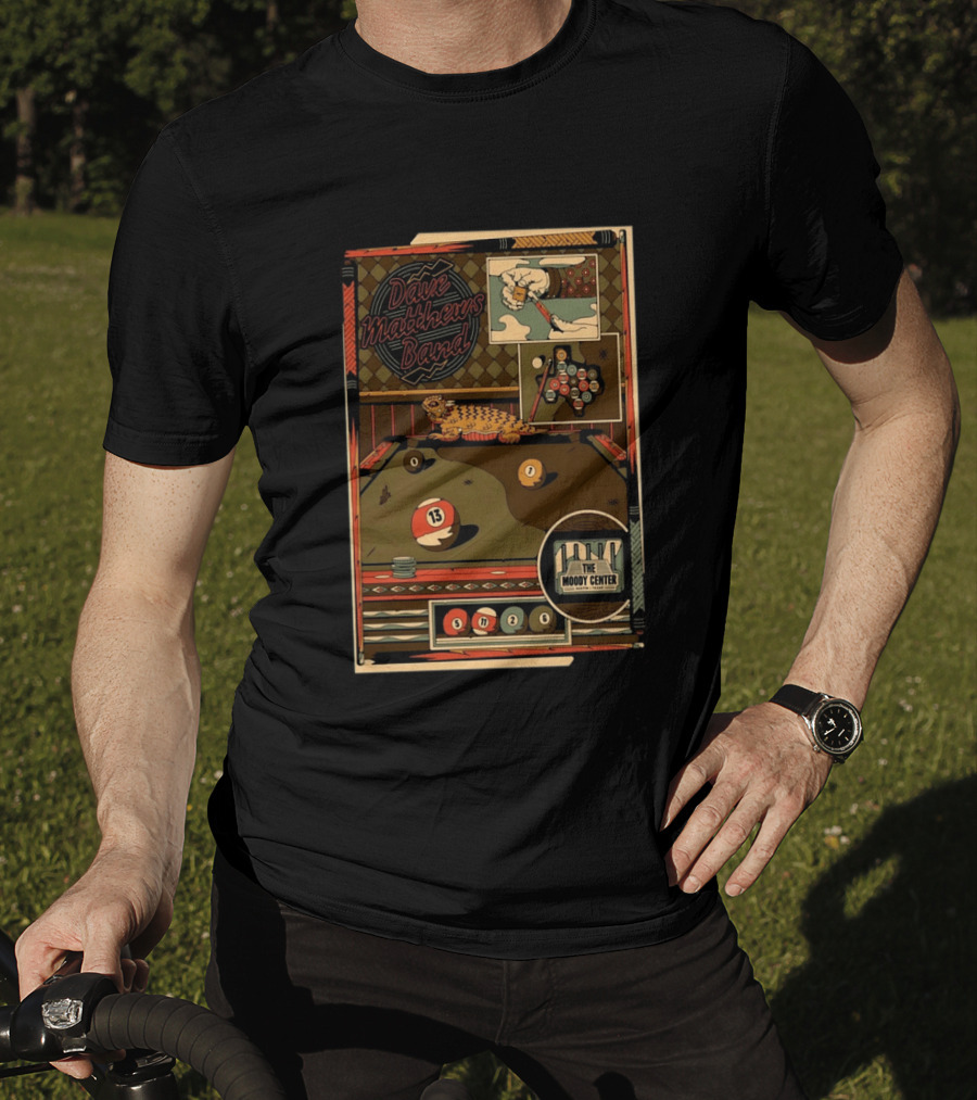 Dave Matthews Band May 11 2026 Pool Table Art The Moody Center Austin TX T-Shirt