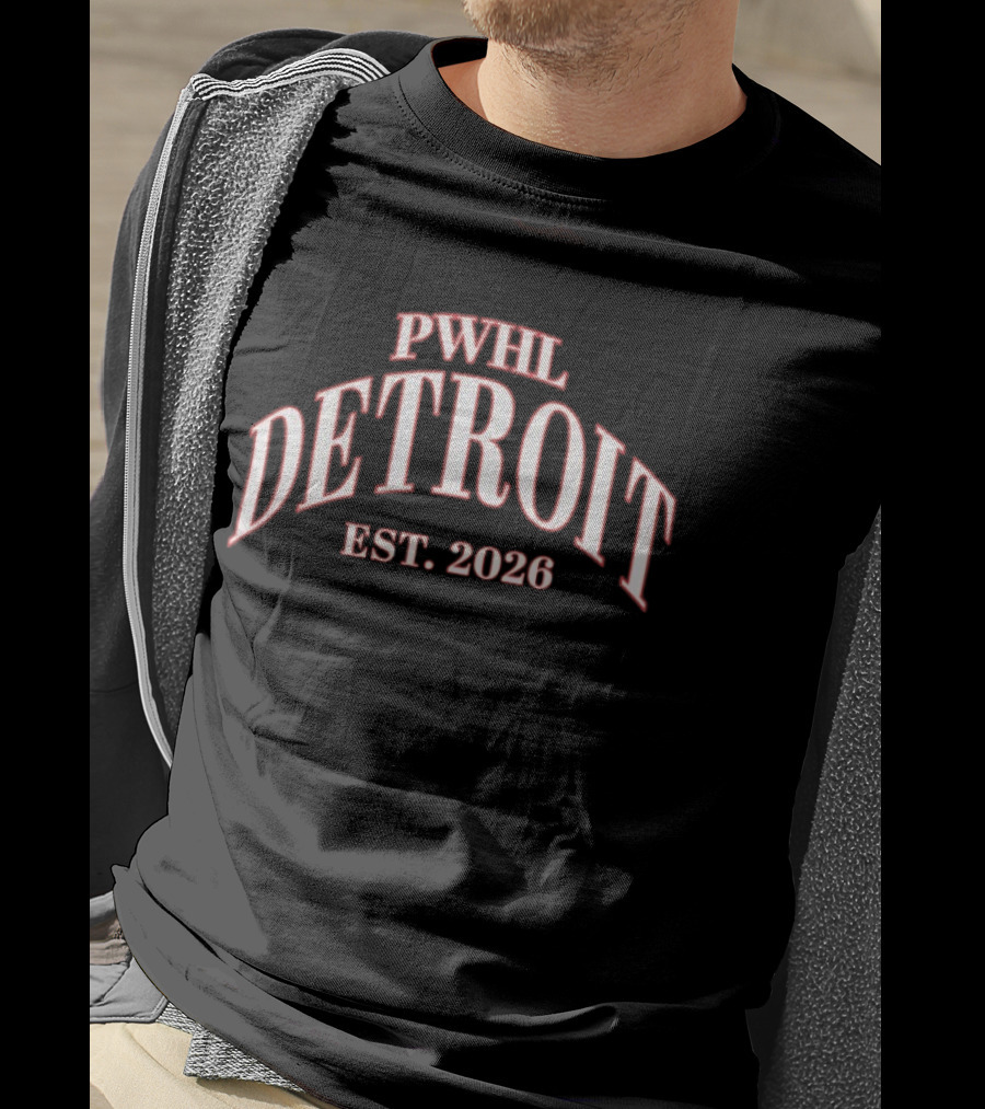Detroit PWHL Women's Professional Hockey League Est 2026 T-Shirt