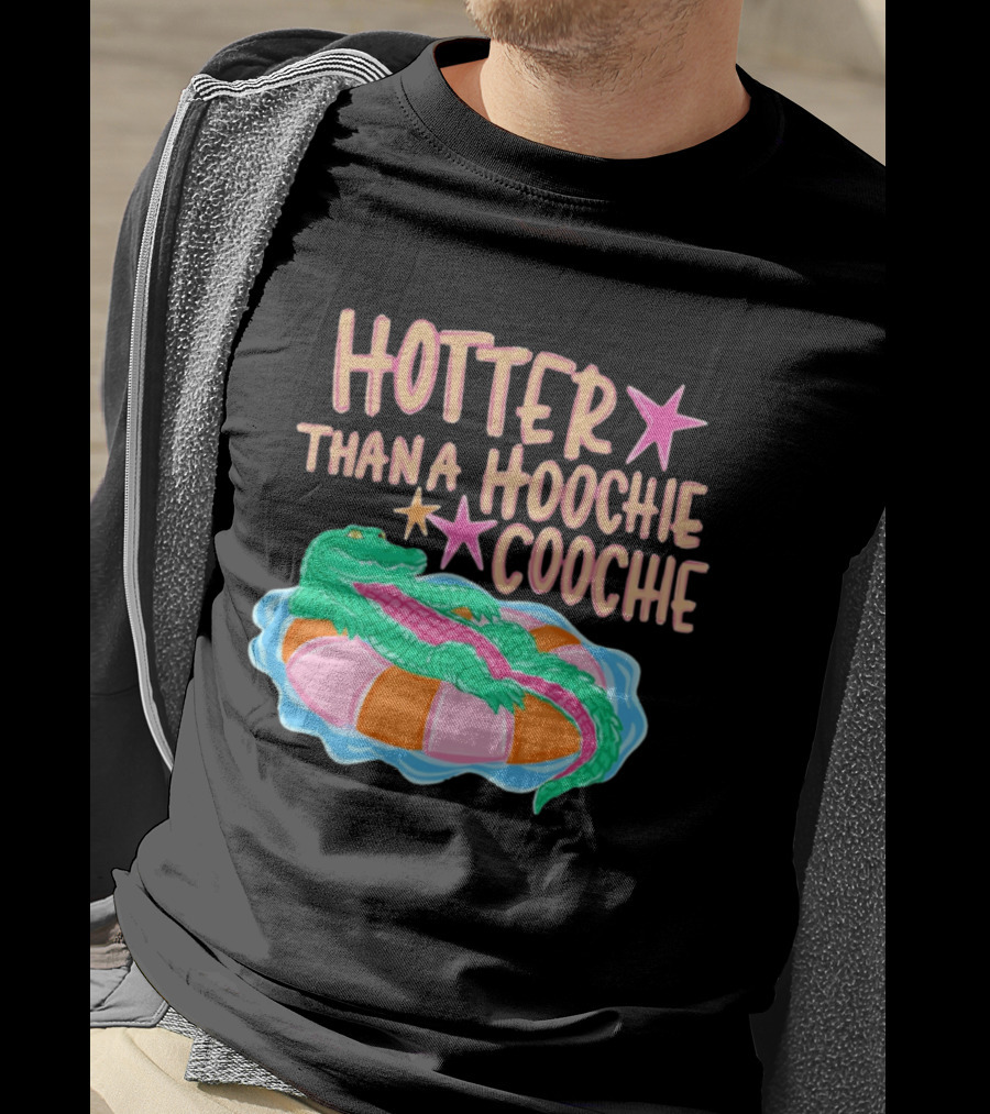 Hotter Than A Hoochie Coochie Alligator Float Summer Vibes T-Shirt