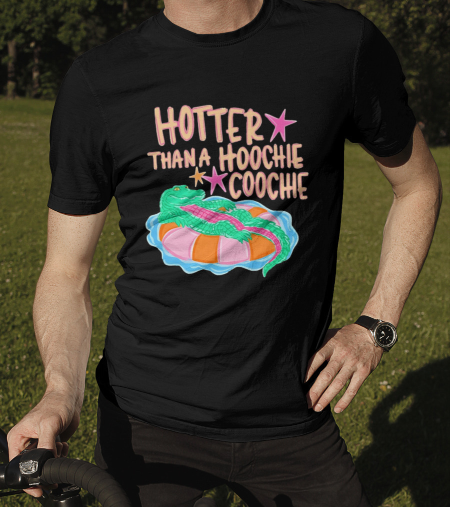 Hotter Than A Hoochie Coochie Alligator Float Summer Vibes T-Shirt
