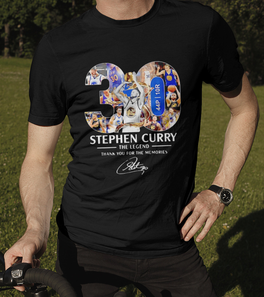 Stephen Curry 30 The Legend Thank You For The Memories 44P 10R T-Shirt