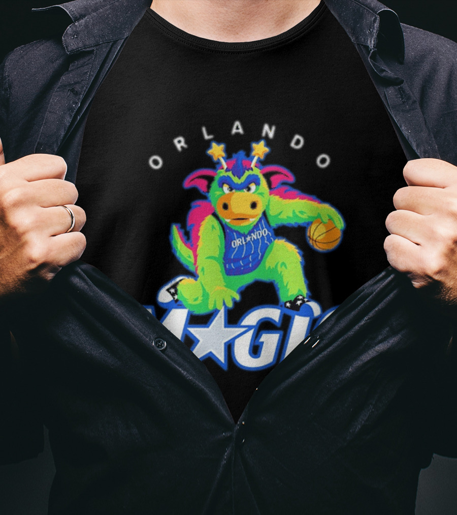 NBA Orlando Magic Stuff The Magic Dragon Basketball T-Shirt