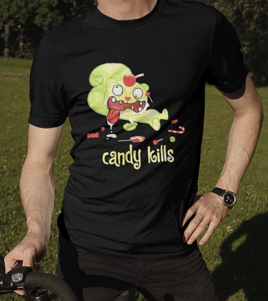 Candy Kills Cartoon Character Overloaded On Sweets T-Shirt