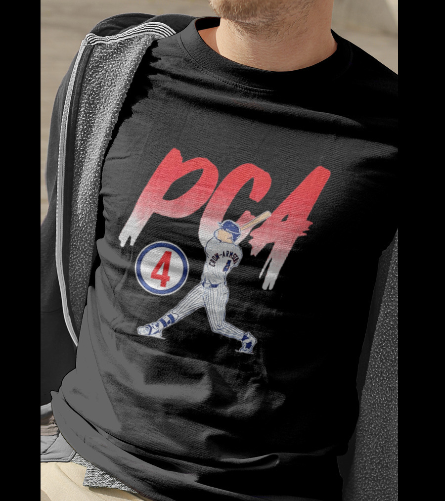 PCA Pete Crow Armstrong 04 Chicago Cubs Baseball Player Swing T-Shirt