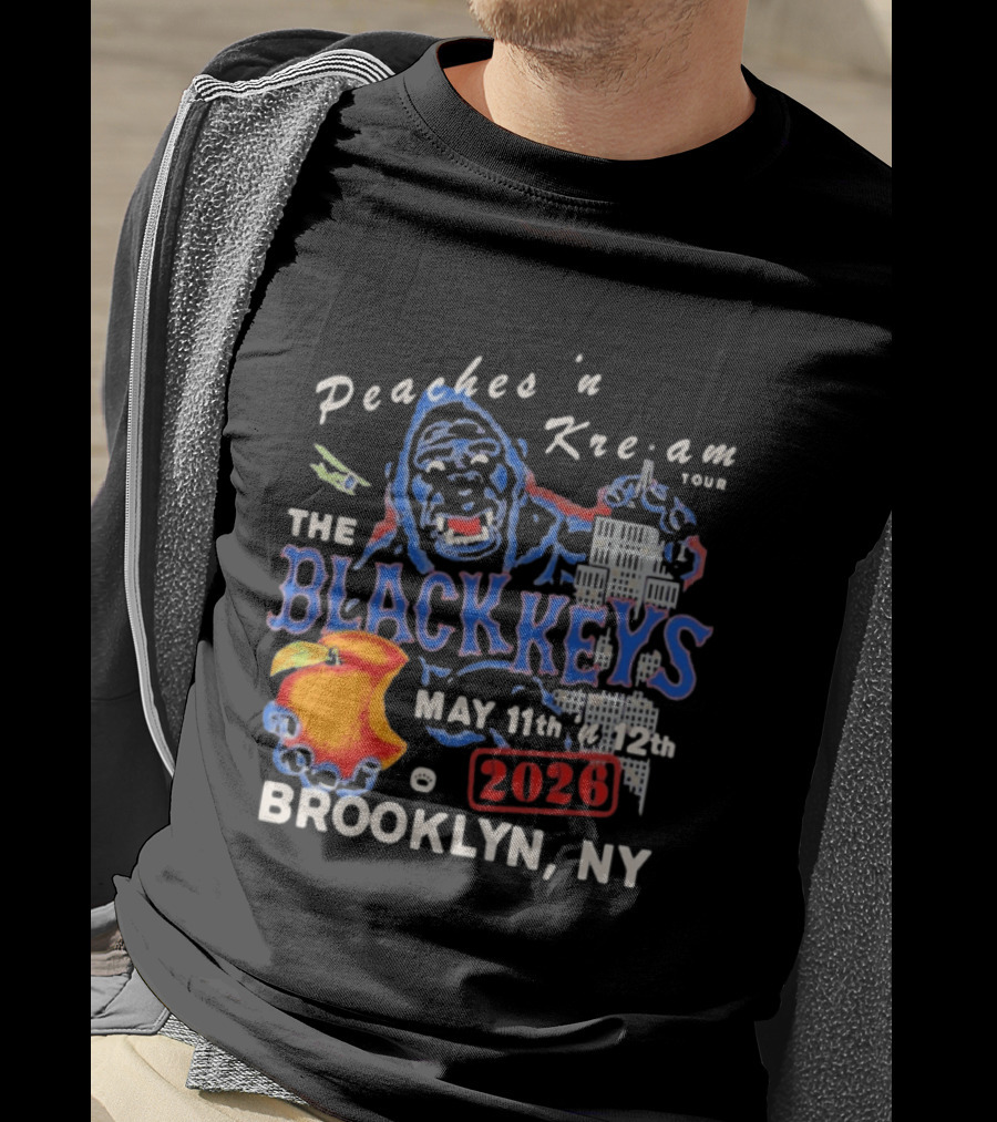 Peaches 'n Kream Tour The Black Keys May 11th 12th 2026 Brooklyn NY T-Shirt