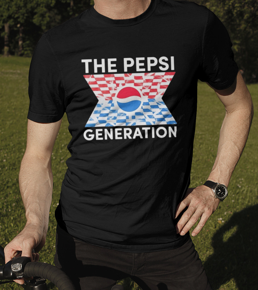 The Pepsi Generation Red White Blue Checkered T-Shirt