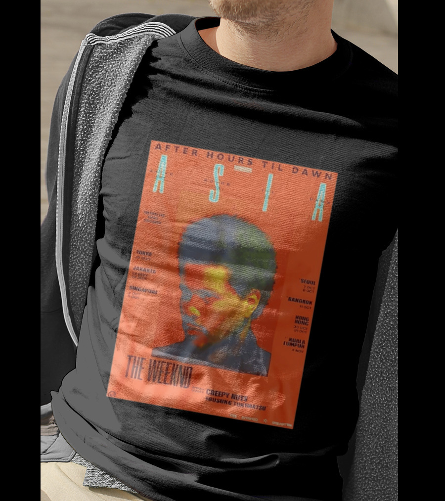 The Weeknd After Hours Til Dawn Asia Tour 2023 Tokyo Jakarta Singapore Seoul Bangkok Hong Kong Kuala Lumpur T-Shirt